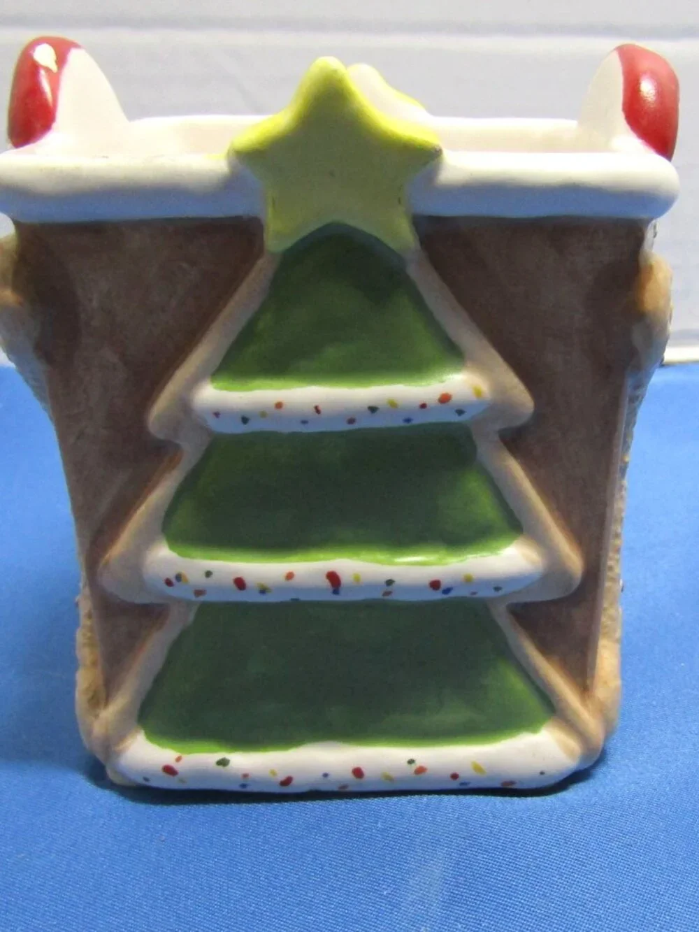 Retired Yankee Candle Votive Holder Gingerbread Man & Tree + Votive
